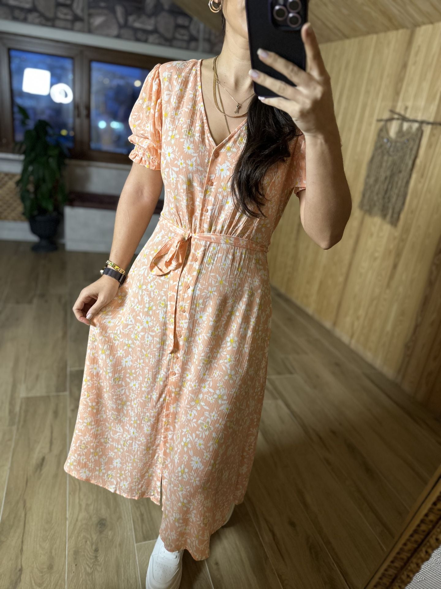 Yavruağzı maroken kumaş gömlek elb