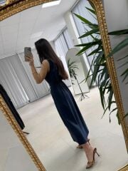 Kd 7332 Tensel Bağlamalı Laci Gömlek Elbise