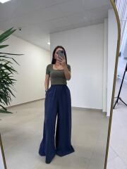 Fp 50979 Bel Lastikli Tensel Laci Pantolon