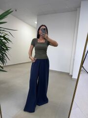 Fp 50979 Bel Lastikli Tensel Laci Pantolon