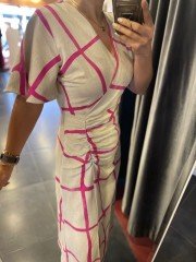 draped linen pink