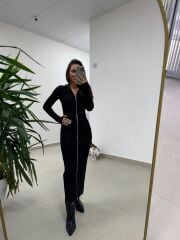 Mz 22159 Siyah Fermuar Detaylı Fitilli Takım