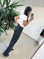 Dgf 8957 Gümüş Düğmeli Tüvit Antrasit Takım