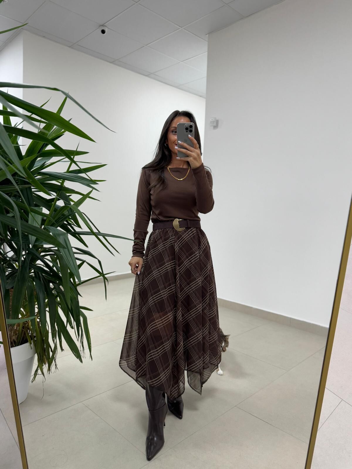 Mz 22778 Şerit Geçişli A.Kahve Etek