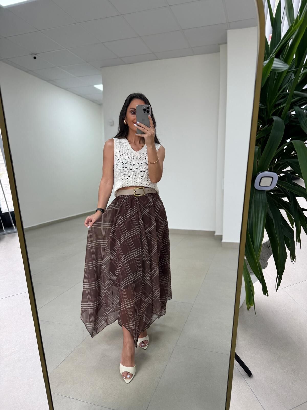 Mz 22778 Şerit Geçişli A.Kahve Etek