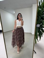 Mz 22778 Şerit Geçişli A.Kahve Etek