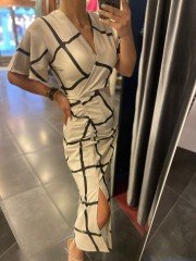 Drape siyah keten