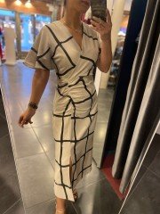 Drape siyah keten