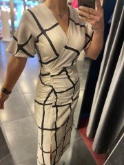 Drape siyah keten
