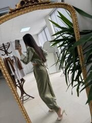 Kd 7829 Paça Pensli Haki Çizgili Tasarım Takım