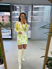 My Fıstık Yeşili Anvelop Kalem Elbise