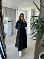 Dr 8144 Laci Denim Gömlek Elbise