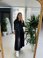 Dr 8144 Laci Denim Gömlek Elbise