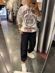 LACİVERT LASTİKLİ PANTOLON