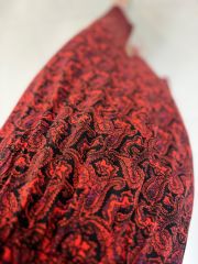 My 3154 Kırmızı Şal Desen Elbise