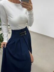 Mz 22800 Kayık Yaka Ekru Bluz