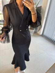 Mc 5714 Düğmeli Ceket elbise