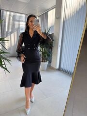 Mc 5714 Düğmeli Ceket elbise