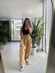 Cr 1242 Kargo Cepli Paraşüt Camel Pantolon