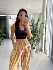 Cr 1242 Kargo Cepli Paraşüt Camel Pantolon