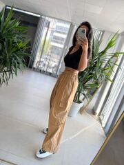 Cr 1242 Kargo Cepli Paraşüt Camel Pantolon