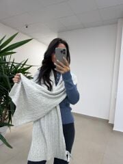 Saç Örgü Yumoş Dokulu Şal