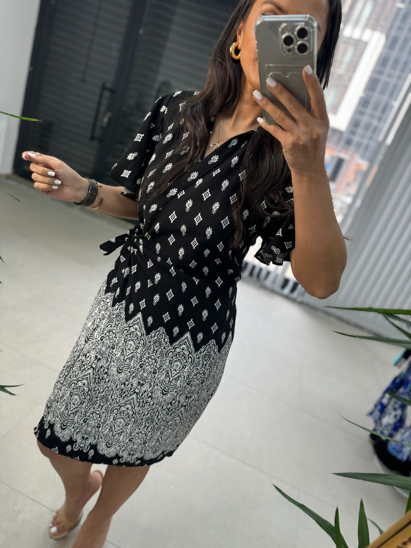 Mc 5865 Drawstring Waterway Viscose Dress