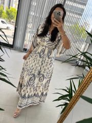 My 3409 Judge Collar Gray Transitional Dress