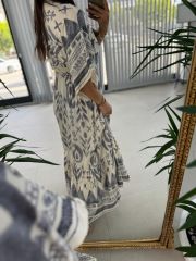 My 3409 Judge Collar Gray Transitional Dress