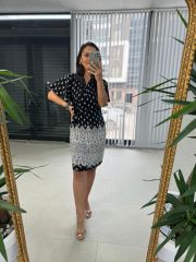 Mc 5865 Kuruvaze Su Yolu Viskon Elbise