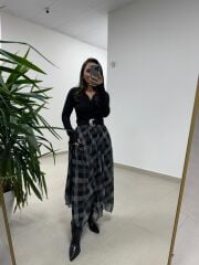 Mz 21502 Siyah Fitilli Bluz