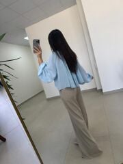 Fp 51304 Kemerli Poliviskon Taş Pantolon