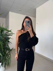 155 Gold Kare Tokalı Siyah Kemer