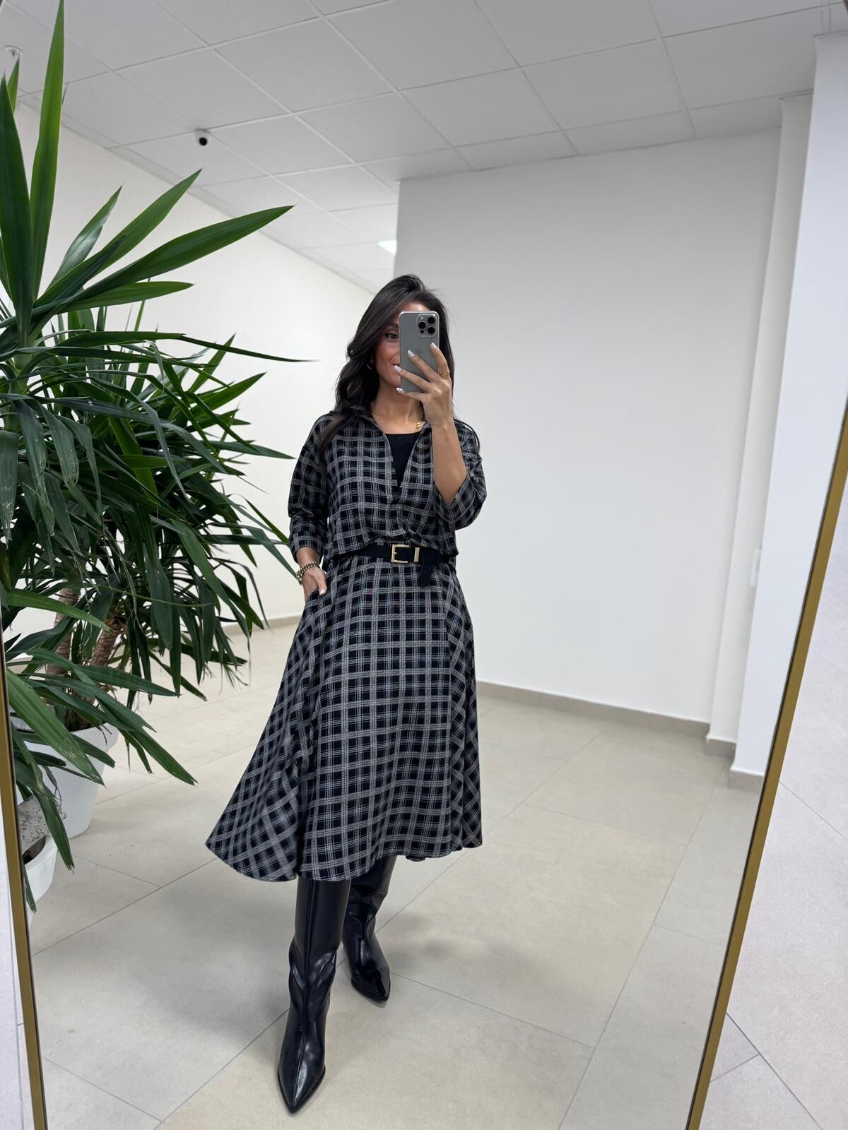 Ms 9418 Truvakar Kol Midi Bluzlu Siyah Elbise