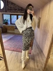 Yumoş drapeli leo etek