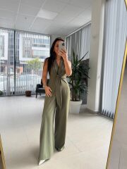 My 3551 Haki Bağlamalı Tulum