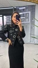 Bird Eye Stamp Black Jacket