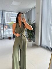 My 3551 Haki Bağlamalı Tulum