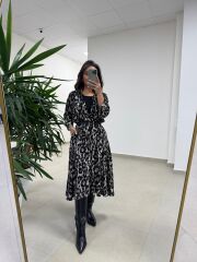 Ms 9418 Truvakar Kol Midi Bluzlu Leo Elbise