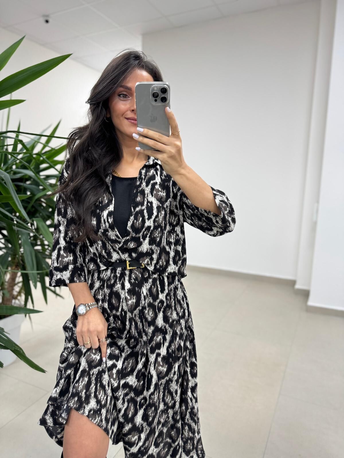 Ms 9418 Truvakar Kol Midi Bluzlu Leo Elbise