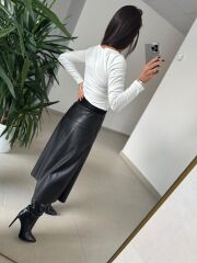 Dv 31401 Bel Drape Detaylı Ekru Bluz