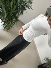 Dv 31401 Bel Drape Detaylı Ekru Bluz