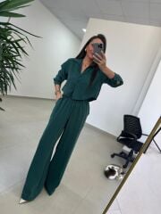Fp 50960 Zümrüt Üç Düğmeli Gömlekli Takım