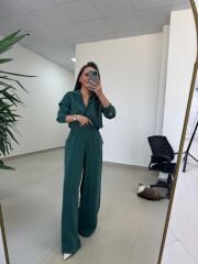 Fp 50960 Zümrüt Üç Düğmeli Gömlekli Takım