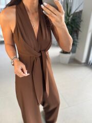 My 3551 Kahve Bağlamalı Tulum