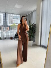 My 3551 Kahve Bağlamalı Tulum