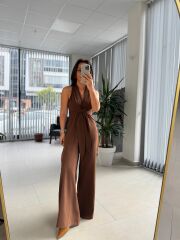 My 3551 Kahve Bağlamalı Tulum