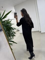 Ms 5617 Tasarım Siyah Modal Elbise