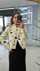 Bird Eye Stamp Stone Jacket