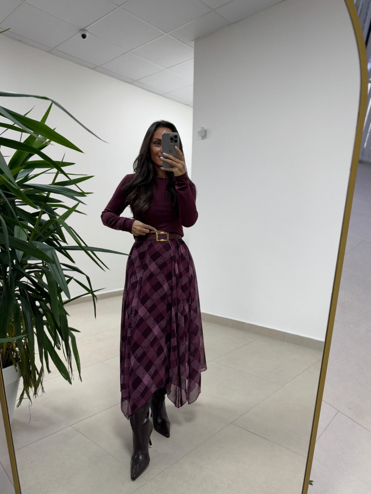 Mz 22786 Baklava Desenli Mor - Lila Etek